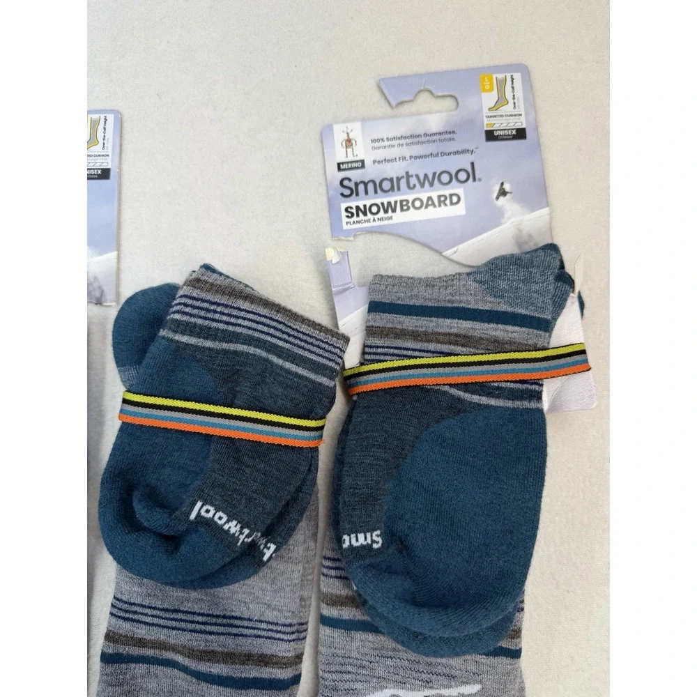 3 Pairs of SmartWool Snowboard Targeted Cushion Over The Calf Socks Size Large